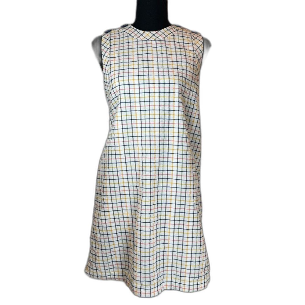 Mod Cloth Colorful Windowpane Sleeveless Dress Size Medium